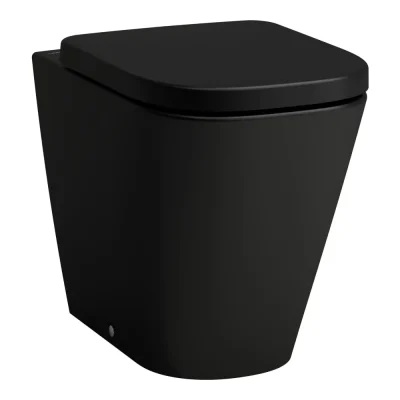 Laufen Meda - stāvošs WC, Vario izvads, Rimless, melns matēts H8231117160001