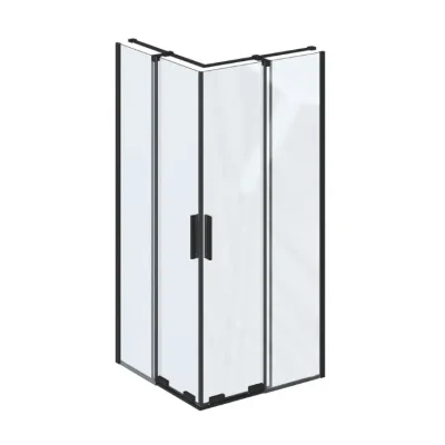 Ravak Roll - dušas kabīne 90x90 cm, melns/caurspīdīgs stikls X14V70300Z1