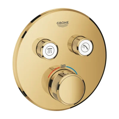 Grohe Grohtherm SmartControl - termostata dušas maisītājs, zemapmetuma montāža, ar 2 noslēgvārstiem, Cool Sunrise 29119GL0