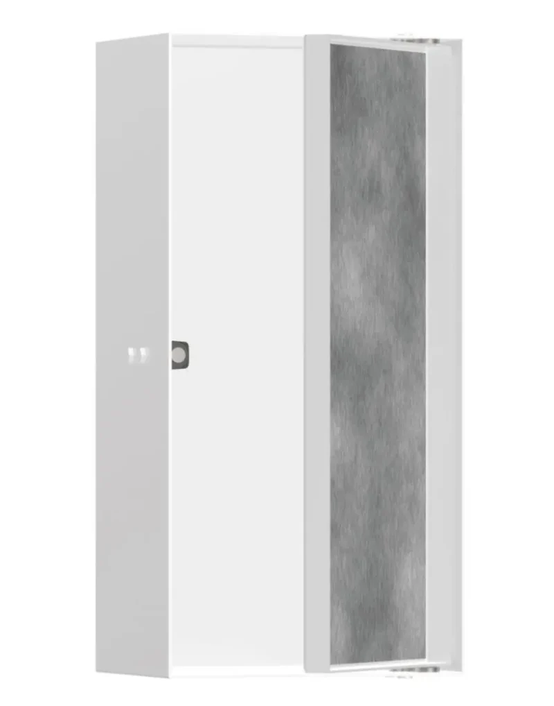 Hansgrohe XtraStoris Rock - sienas niša, ar durvīm, 30x15x10 cm, balts matēts 56082700