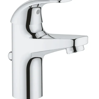 Grohe BauCurve - izlietnes maisītājs ar noteces vārstu, hroms 32805000