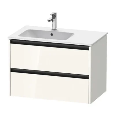 Duravit Ketho.2 - izlietnes skapītis, 55x81x48 cm, 2 atvilktnes, balts spīdīgs K25267022220000