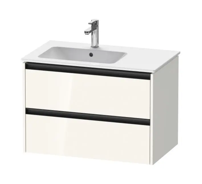 Duravit Ketho.2 - izlietnes skapītis, 55x81x48 cm, 2 atvilktnes, balts spīdīgs K25267022220000