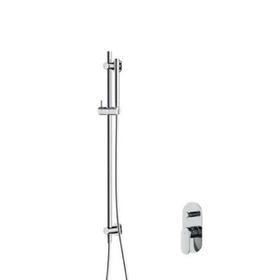 Cersanit Crea - dušas komplekts ar zemapmetuma maisītāju, ar montāžas korpusu, diametrs 25 cm, hroms S952-008