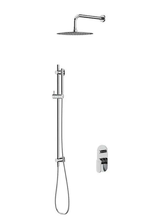 Cersanit Crea - dušas komplekts ar zemapmetuma maisītāju, ar montāžas korpusu, diametrs 25 cm, hroms S952-008