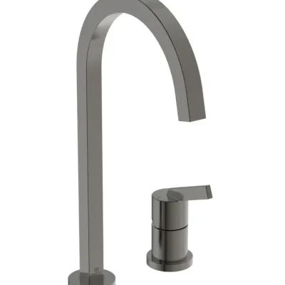 Ideal Standard Gusto - virtuves izlietnes maisītājs, 2 caurumu montāža, Magnetic Grey BD423A5