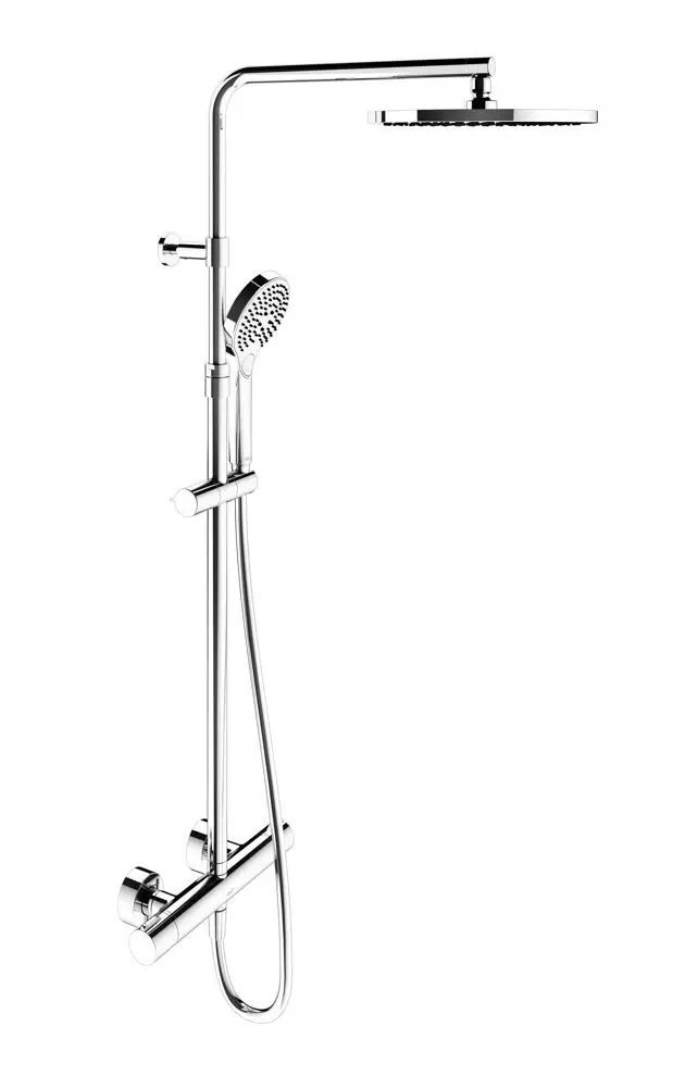 Keuco Plan blue - dušas komplekts ar termostatu, diametrs 25 cm, 3 strūklas veidi, hroms 53926012321