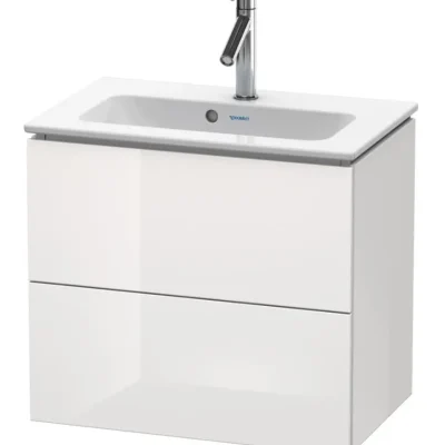 Duravit L-Cube - izlietnes skapītis Compact, 55x62x39 cm, 2 atvilktnes, balts spīdīgs LC625602222