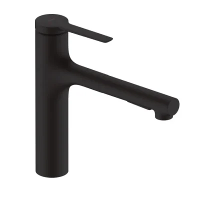 Hansgrohe Zesis M33 - virtuves izlietnes maisītājs 160, ar izvelkamu dušu, matēti melns 74801670