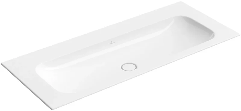 Villeroy & Boch Finion - mēbeļu izlietne 120x50 cm, bez pārplūdes, bez jaucējkrāna cauruma, CeramicPlus, Alpu balts 4164C3R1