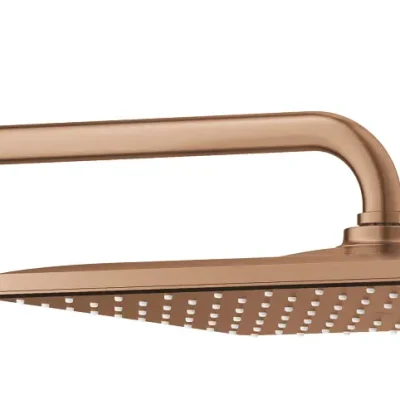 Grohe Rainshower - galvas duša 310 Mono Cube 9,5 l/min, 1 strūklas veids, dušas svirs 42 cm, Warm Sunset birstēts 26564DL0