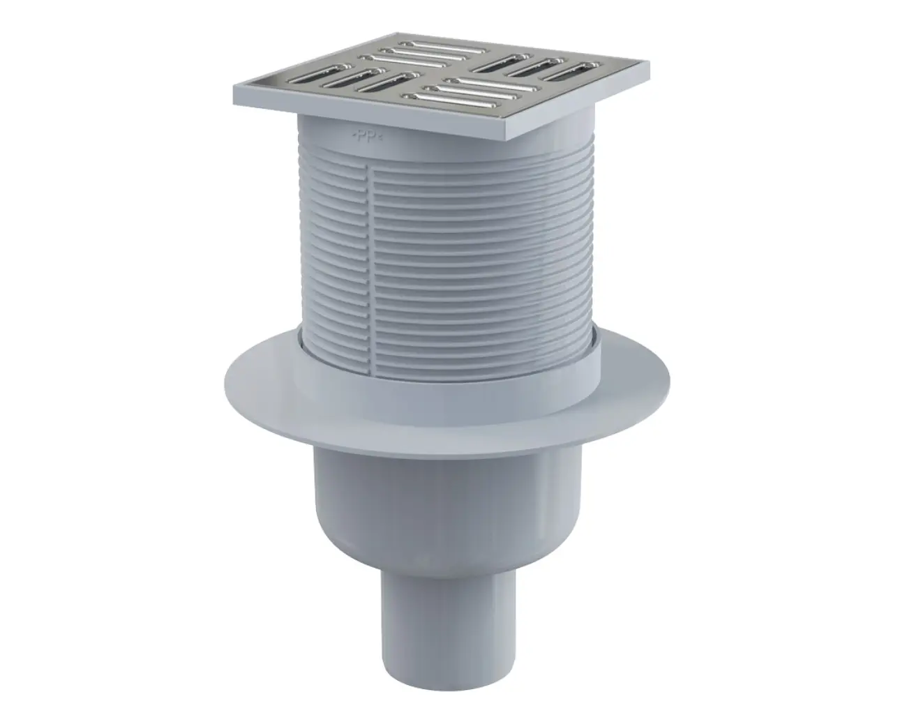 Alcadrain vannas istabas notekas - grīdas noteka 11x11 cm, diametrs 5 cm, ūdens smaku aizsardzība, nerūsējošais tērauds/plastmasa APV2