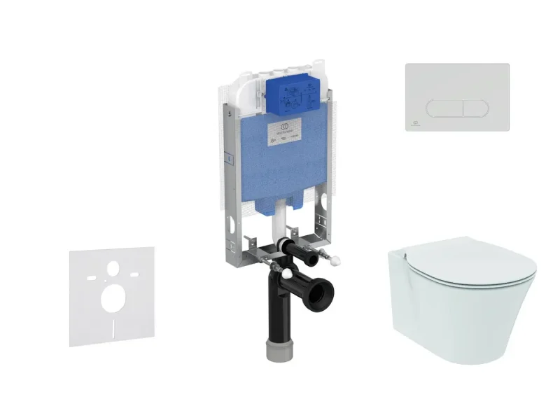 Ideal Standard ProSys - komplekts - priekšsienas elements, tualete un WC sēdeklis Connect Air, vadības plate Oleas M1, Aquablade, SoftClose, hroms ProSys80M SP96