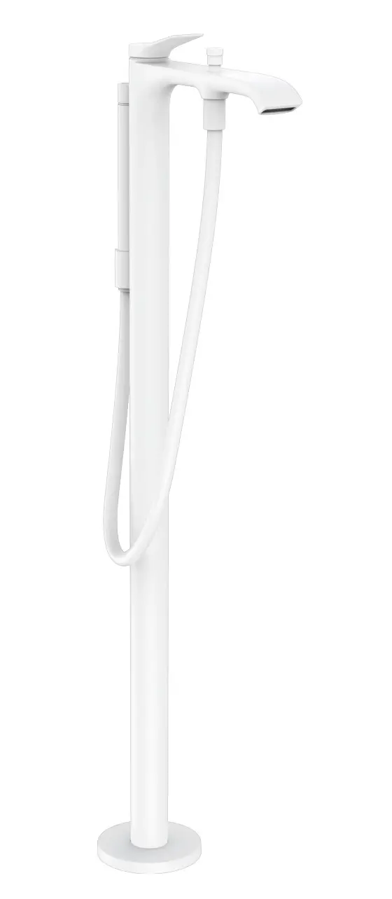 Hansgrohe Vivenis - vannas maisītājs, grīdas montāža, ar piederumiem, matēti balts 75445700