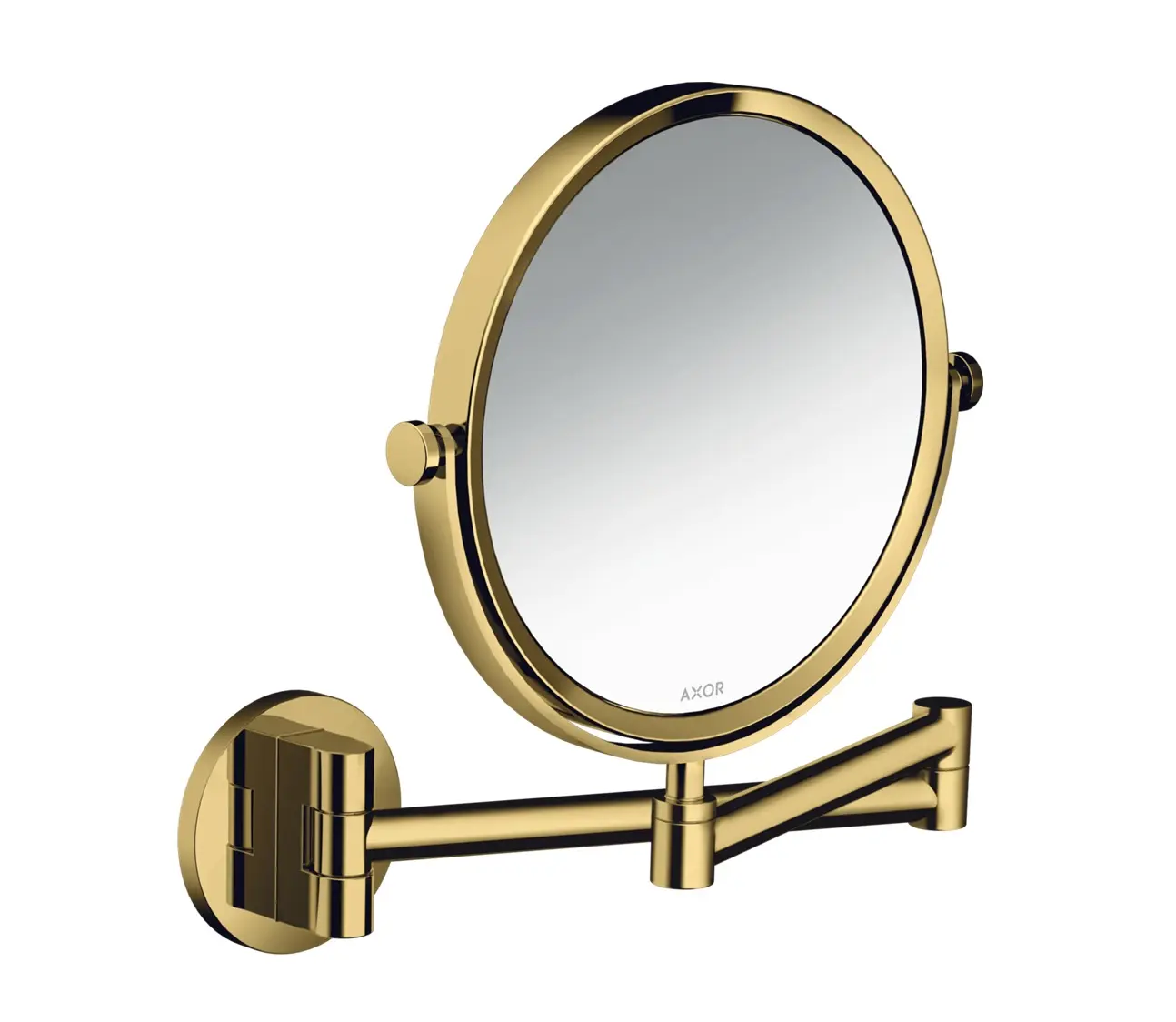 Axor Universal Circular - kosmētikas spogulis, montāža pie sienas, zelta optika, pulēts 42849990