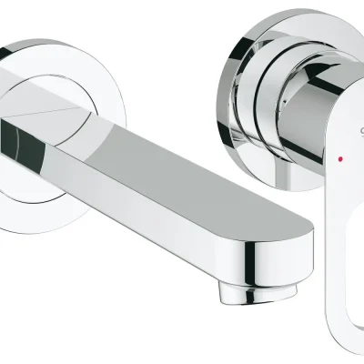 Grohe BauLoop - zemapmetuma izlietnes maisītājs ar korpusu, 2 caurumu montāža, hroms 20289000