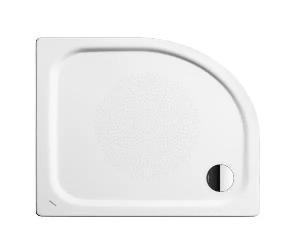 Kaldewei Advantage - Asimetriska dušas paliktnis Zirkon 602-1, 80x100 cm, balts - dušas paliktnis, rievots, bez putupolistirola balsta 456730000001