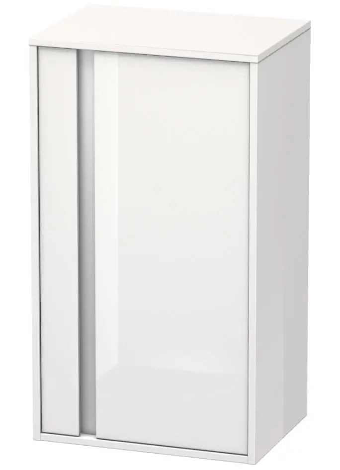 Duravit Ketho - augstais skapis 88x50x36 cm, pa labi, balts spīdīgs KT1266R2222