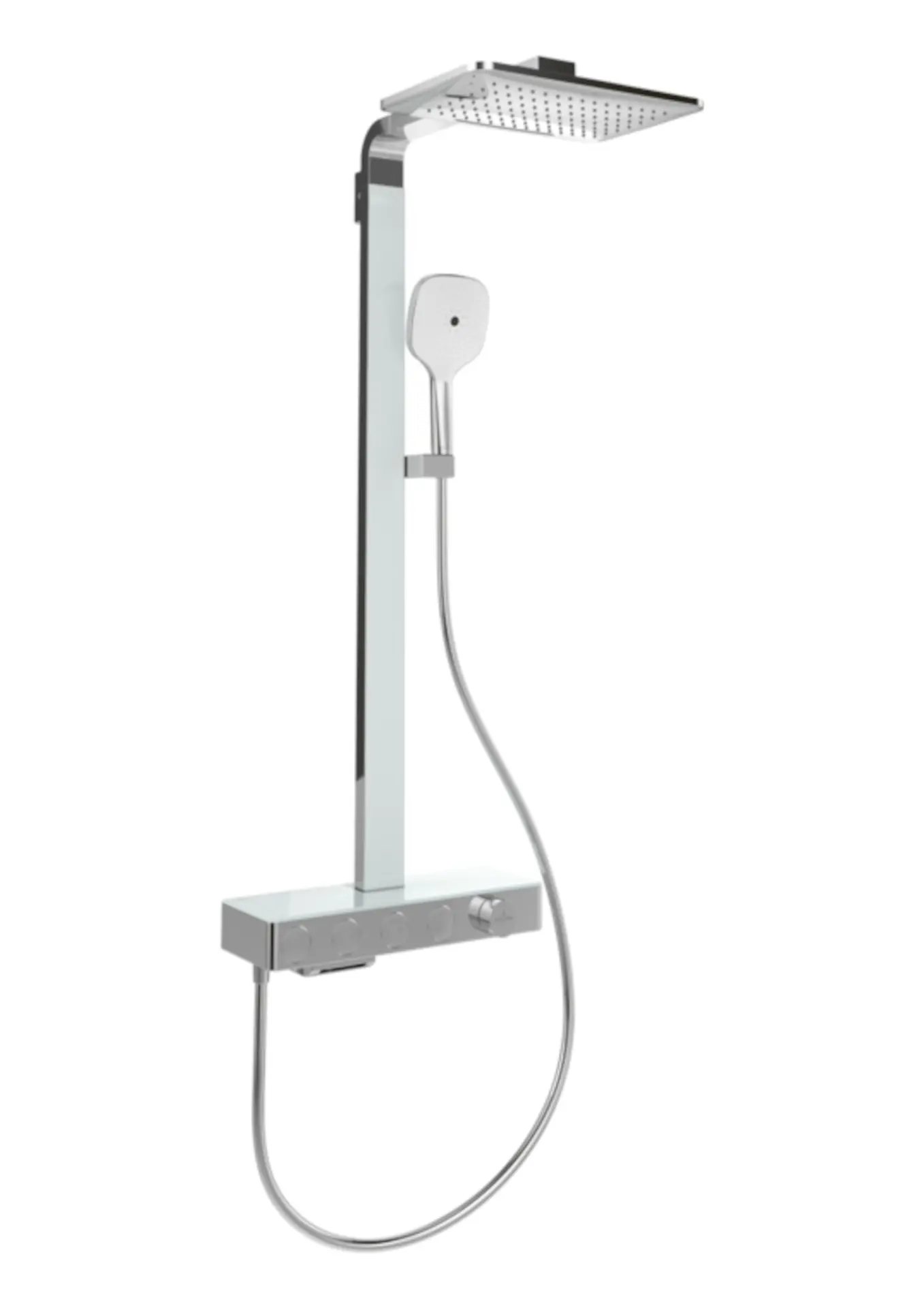 Villeroy & Boch Infinity Showers - dušas komplekts ar termostatu, 36x24 cm, 3 strūklas veidi, hroms TVS11000500061