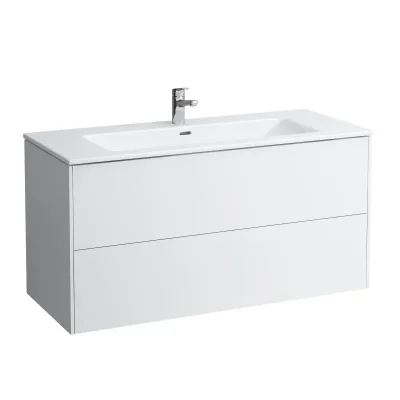 Laufen Pro S - izlietne ar skapīti, 120x61x50 cm, 2 atvilktnes, balts matēts H8649632601041