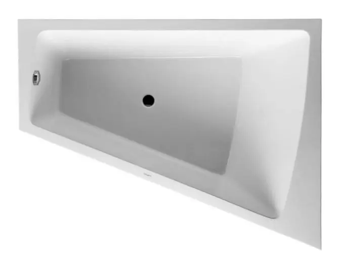 Duravit Paiova - asimetriska vanna, 180x140 cm, ar paneli, labā puse, balta 700269000000000