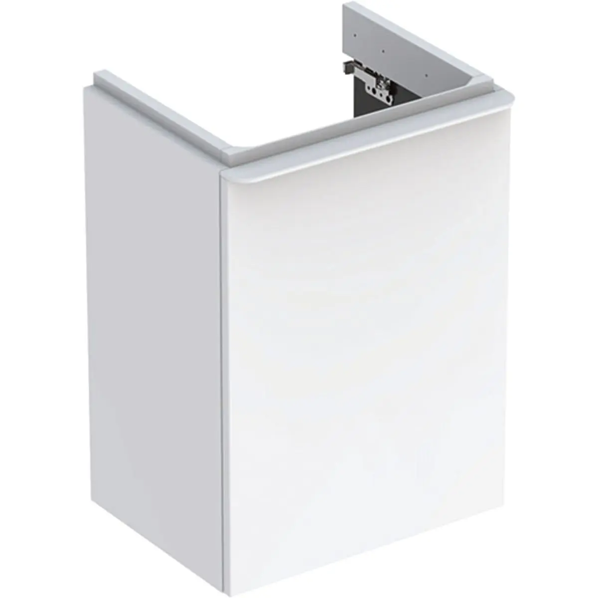 Geberit Smyle Square - izlietnes zemskapītis, 44x36x62 cm, 1 durvis, eņģes pa kreisi, balts spīdīgs/balts matēts 500.351.00.1