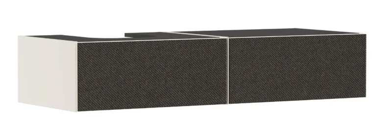 Hansgrohe Xevolos E - izlietnes skapītis, 28x137x55 cm, 2 atvilktnes, matēti bēšs/tekstils tumši pelēks 54320660