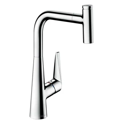 Hansgrohe Talis Select M51 - virtuves izlietnes maisītājs M5115-H300 ar izvelkamu trauku dušu, sBOX, hromēts 73853000