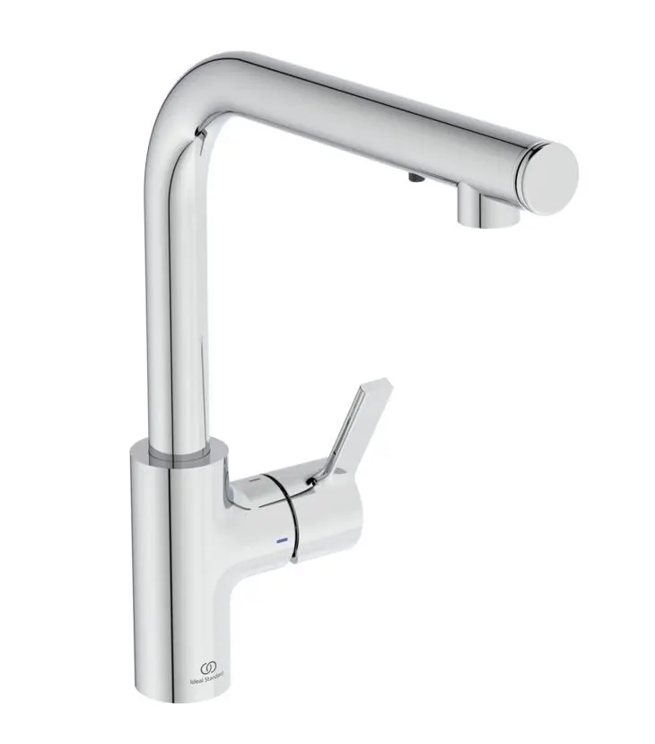 Ideal Standard Gusto - virtuves izlietnes maisītājs ar ziepju dozatoru, hroms A7817AA