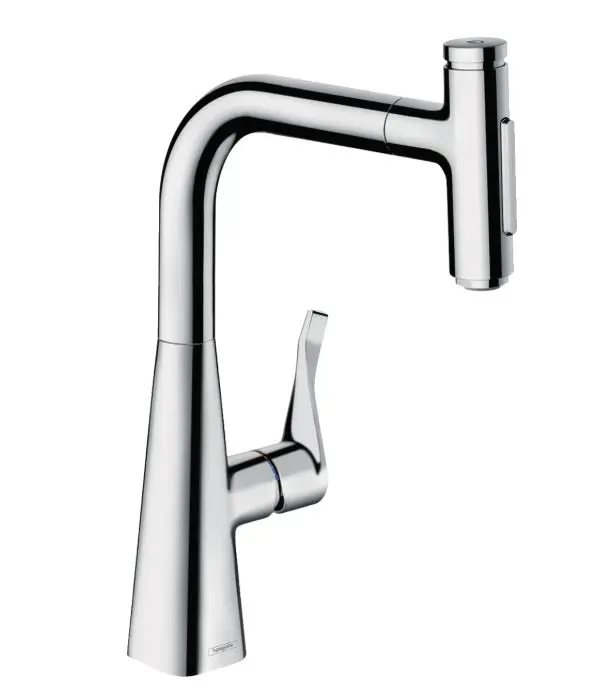 Hansgrohe M71 - virtuves izlietnes maisītājs M7117-H240 ar izvelkamu trauku dušu, sBOX, hromēts 73817000