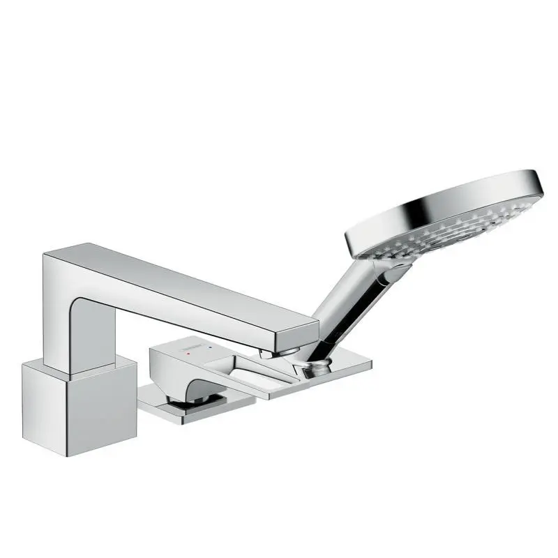 Hansgrohe Metropol - 3 caurumu vannas malas vienas sviras maisītājs, hroms 74550000
