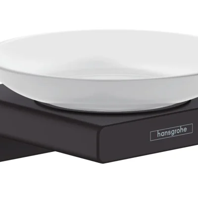 Hansgrohe AddStoris - ziepju trauks ar turētāju, stikls matēts/melns matēts 41746670