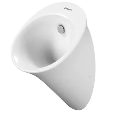 Duravit White Tulip - pisuārs, ūdens padeve no aizmugures, Rimless, WonderGliss, balts 28173000001