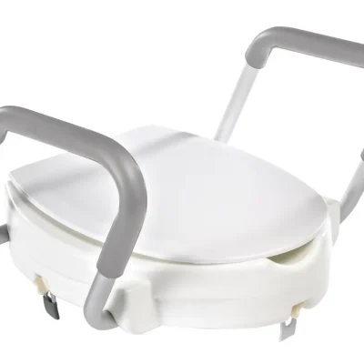 Sapho Ridder WC sēdekļi - WC sēdeklis, 100 mm - paaugstināts, ar atbalsta rokturiem, balts A0072001