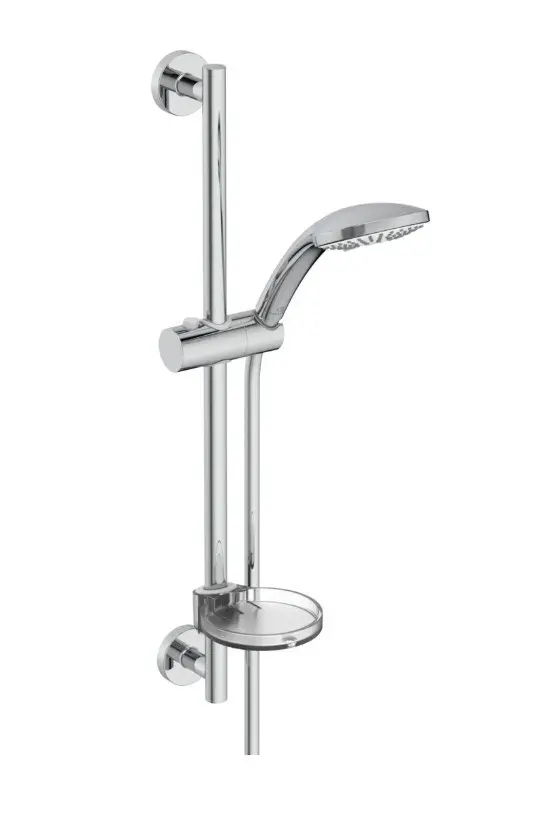 Ideal Standard Idealrain - dušas komplekts: rokas duša, stienis un šļūtene, 3 strūklas veidi, hroms BD915AA