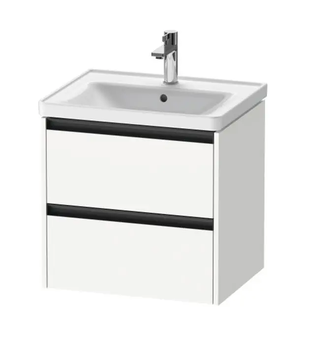 Duravit Ketho.2 - izlietnes skapītis, 55x58x46 cm, 2 atvilktnes, balts matēts K25281018180000