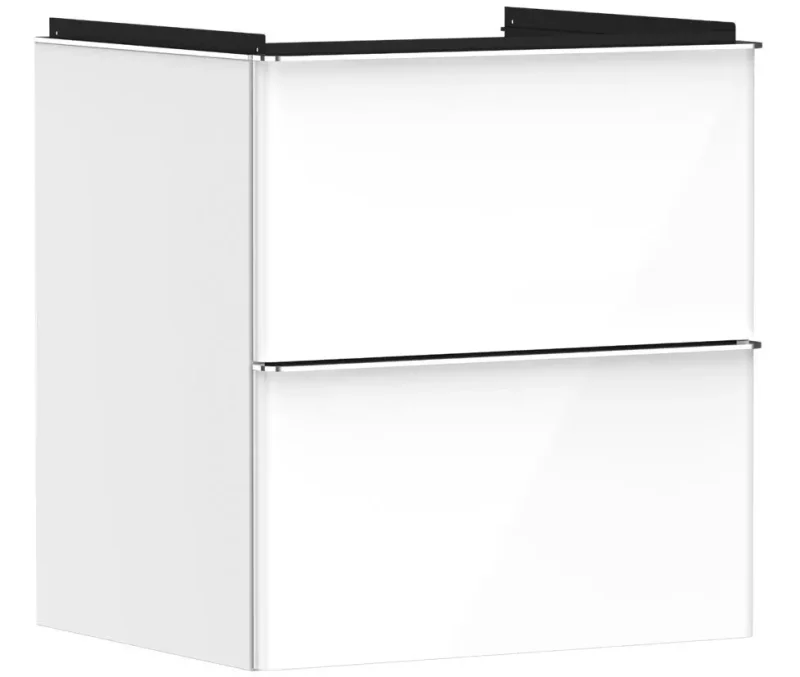 Hansgrohe Xelu Q - izlietnes apakšskapītis, 63x58x50 cm, 2 atvilktnes, balts spīdīgs/hroms 54023000