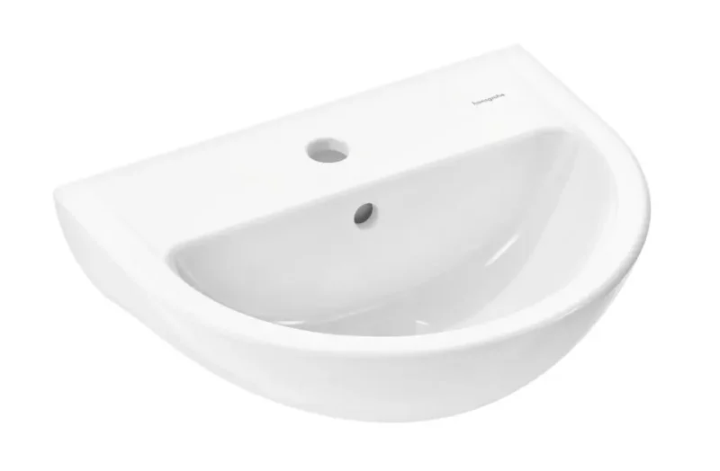 Hansgrohe GladeLake S - roku mazgāšanas izlietne, 45x37 cm, ar pārplūdi, jaucējkrāna caurums, balta 60100450