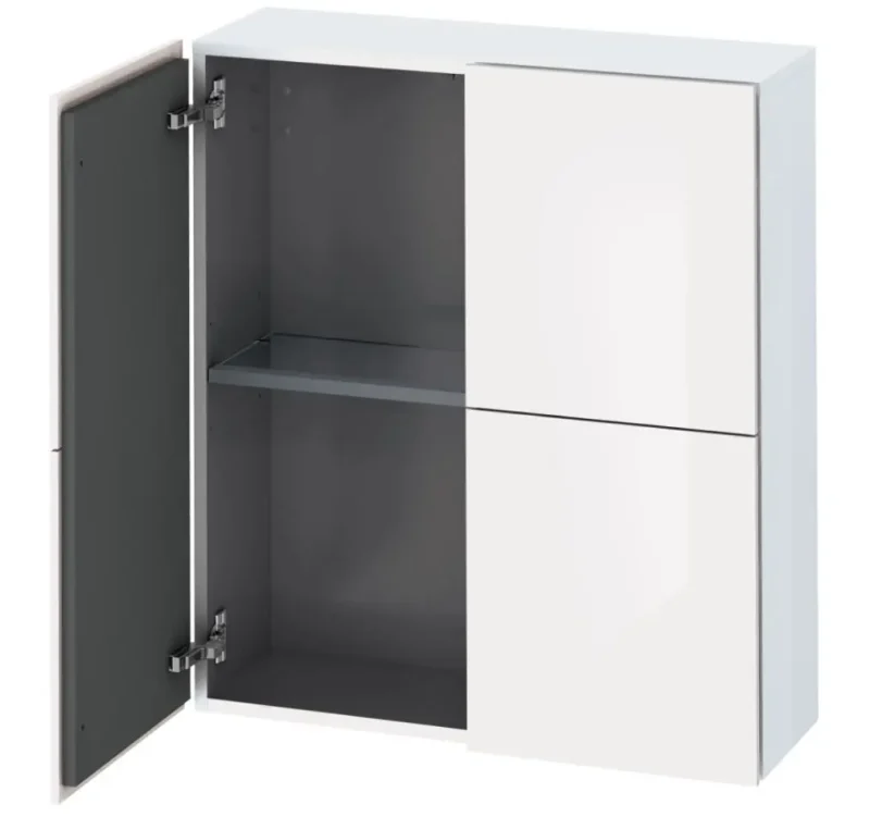 Duravit L-Cube - augstais skapītis 80x70x24 cm, 2 durvis, balts spīdīgs LC116702222