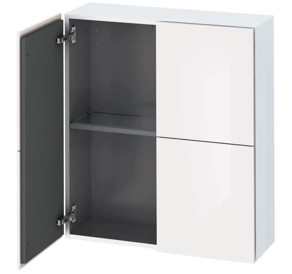 Duravit L-Cube - augstais skapītis 80x70x24 cm, 2 durvis, balts spīdīgs LC116702222