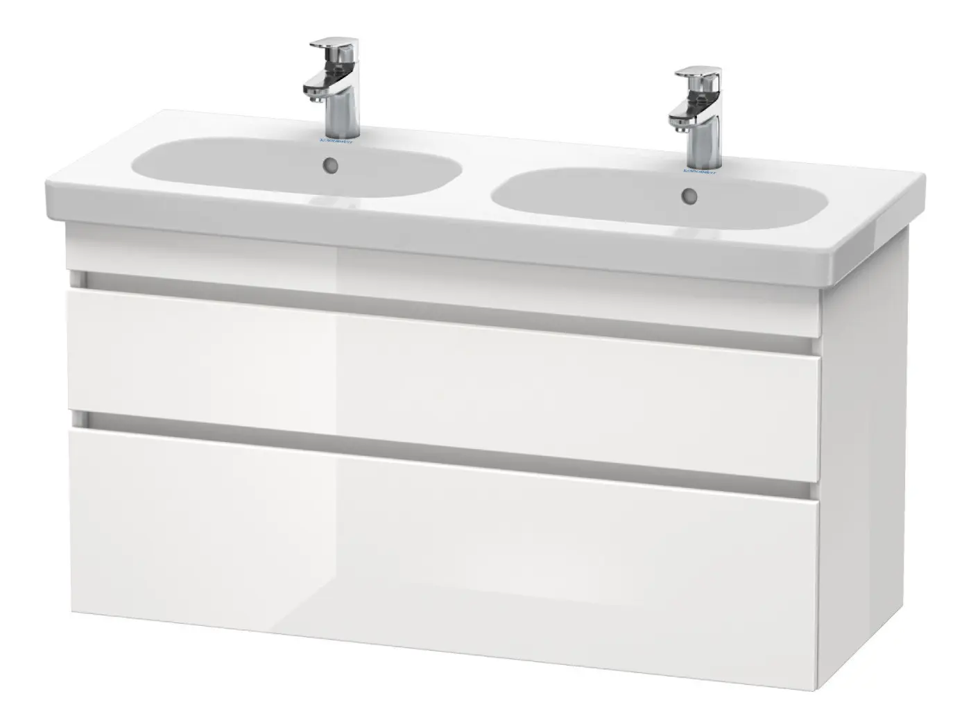 Duravit DuraStyle - izlietnes skapītis 61x115x45 cm, ar 2 atvilktnēm, balts spīdīgs DS648602222