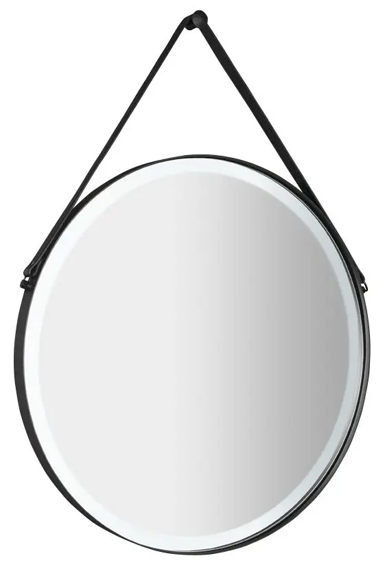 Sapho spogulis - Mirror Orbiter ar LED apgaismojumu, diametrs 70 cm, melns matēts ORL070