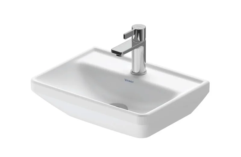 Duravit D-Neo - rokas izlietne 45 x 34 cm, bez pārplūdes, ar jaucējkrāna caurumu, matēti balta 0738453241