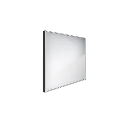 Nimco spogulis - spogulis ar LED gaismu, 60x60 cm, alumīnijs/melns ZPC 13066-90
