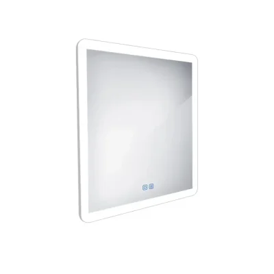 Nimco spogulis - spogulis ar LED apgaismojumu, 60x60 cm, skārienjutīgs sensors, alumīnijs ZP 19066VX