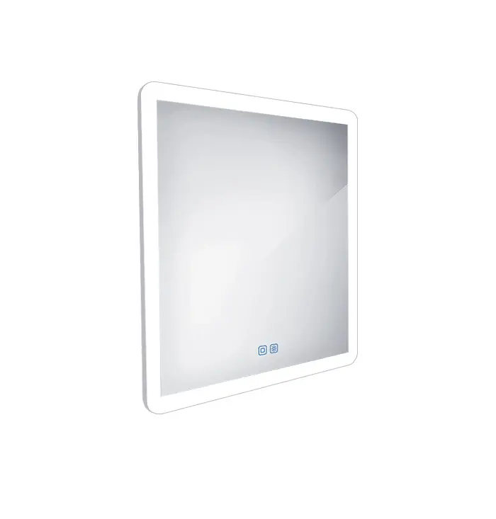 Nimco spogulis - spogulis ar LED apgaismojumu, 60x60 cm, skārienjutīgs sensors, alumīnijs ZP 19066VX
