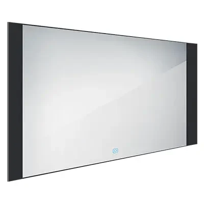 Nimco spogulis - spogulis ar LED apgaismojumu, 120x65 cm, skārien sensors, alumīnijs/melns ZPC 41006V-90
