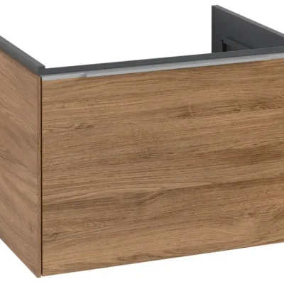 Villeroy & Boch Subway 3.0 - izlietnes skapītis, 62x43x48 cm, 1 atvilktne, Oak Kansas / spīdīgs alumīnijs C57500RH