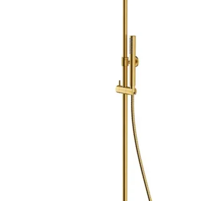 OMNIRES Y - dušas komplekts ar maisītāju, diametrs 25 cm, birstēts zelts Y1244MGLB