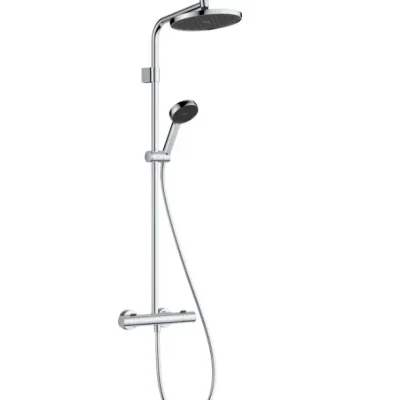 Hansgrohe Activera S - dušas komplekts ar termostatu, diametrs 24 cm, 2 strūklas veidi, EcoSmart+, hroms 28083000